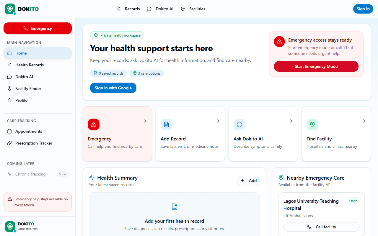 Dokito desktop preview