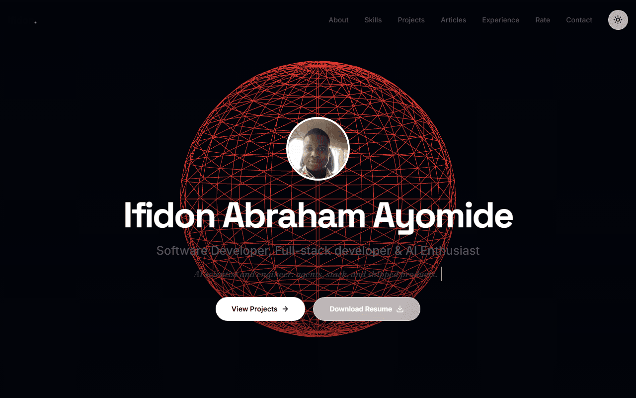 Personal Portfolio & Technical Writing desktop preview